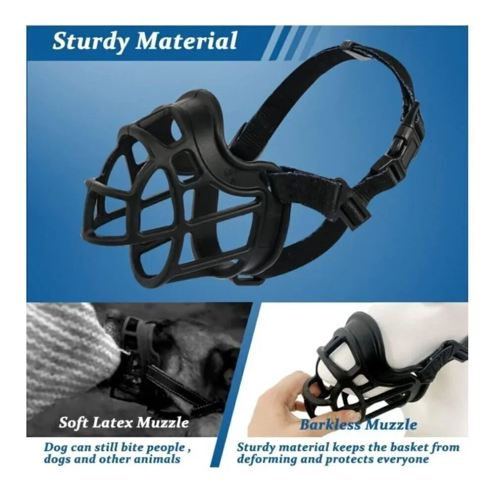BARKLESS Dog Muzzle, Basket Muzzle for Biting, Chewing and Scavenging, Humane C1